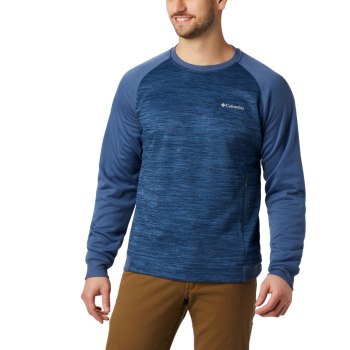 Columbia Sweater Heren, Tech Trail Midlayer Crew Donkerblauw, 54ZPMXTHI